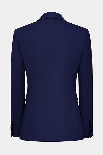 Приталенный жакет на одной пуговице, темно-синий