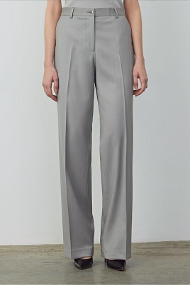 Прямые брюки со стрелками, цвет светло-серый LUCIA