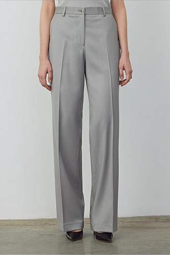 Прямые брюки со стрелками, цвет светло-серый LUCIA
