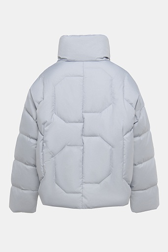 Укороченная куртка на молнии, светло-серая