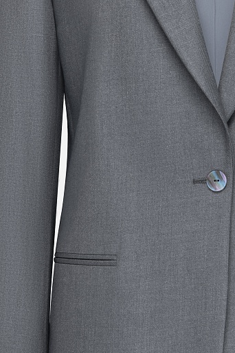 Свободный пиджак на одной пуговице, серый MILA