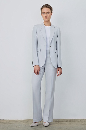 Прямые брюки со стрелками, светло-серые MARIA