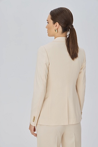 Кремовый жакет на одной пуговице MIRA
