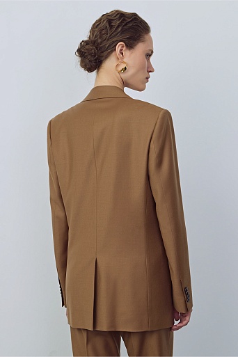 Удлиненный пиджак-оверсайз, карамельный MILA
