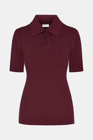 Поло из вискозы, бордовое
