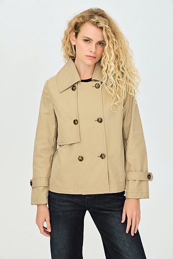 Укороченный тренч песочного цвета