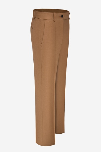 Зауженные костюмные брюки со стрелками, карамельные TYRA