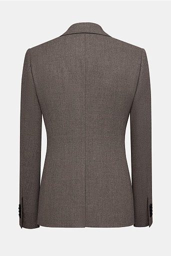Приталенный жакет с кашемиром, серо-коричневый MIRA