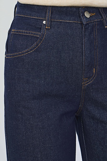 Прямые джинсы, темно-синие