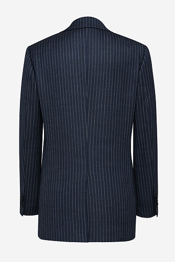 Удлиненный жакет в полоску, темно-синий MILA