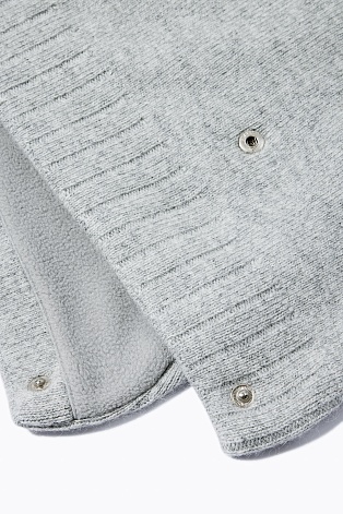 Капор с ангорой, светло-серый