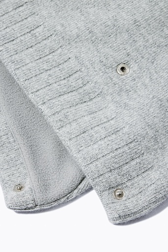 Капор с ангорой, светло-серый