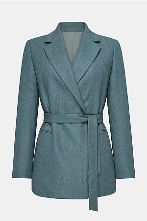 Серый пиджак в синюю клетку SMOKING II