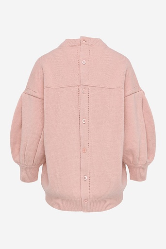 Джемпер с рукавами-фонариками, пудровый