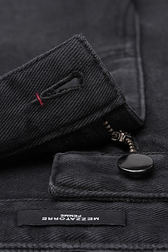 Свободные прямые джинсы, черные