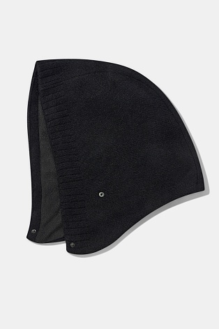 Капор с ангорой, черный