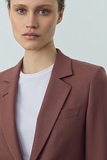 Приталенный жакет на одной пуговице, темно-розовый KARLA