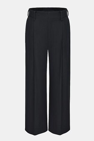 Брюки с защипами, черные