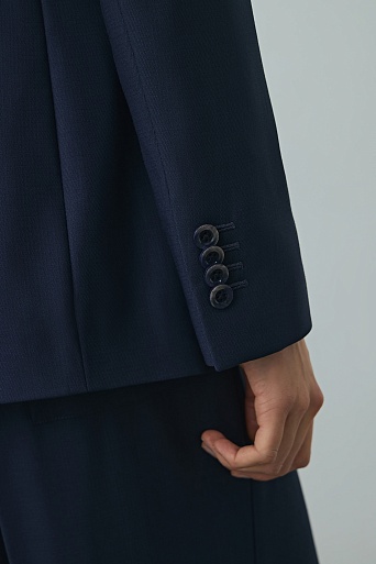 Приталенный жакет с высокой шлицей, темно-синий FLORENCE