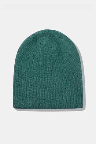 Шапка бини с ангорой, цвет морской волны