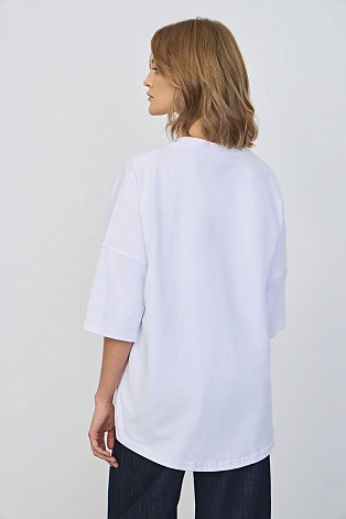 Футболка оверсайз, белая