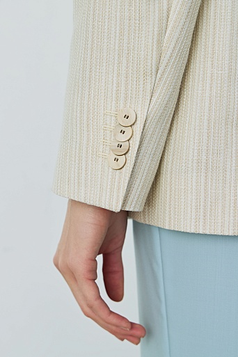 Удлиненный пиджак с высокой шлицей, светло-бежевый FLORENCE