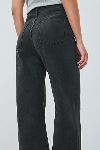 Свободные прямые джинсы, черные