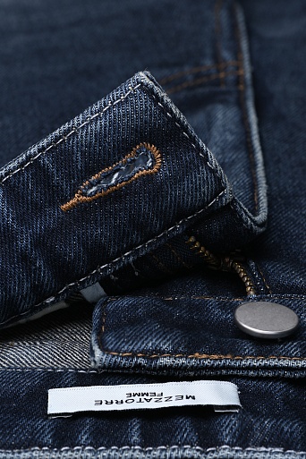 Свободные прямые джинсы, темно-синие 