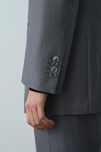 Свободный пиджак на одной пуговице, серый MILA
