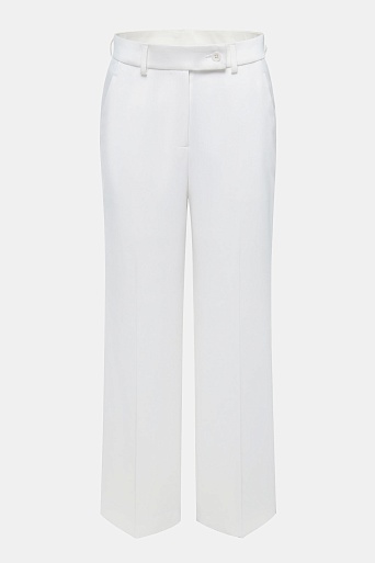 Свободные прямые брюки со стрелками, белые ELEANOR