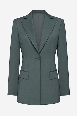 Приталенный жакет, серо-зеленый FLORENCE