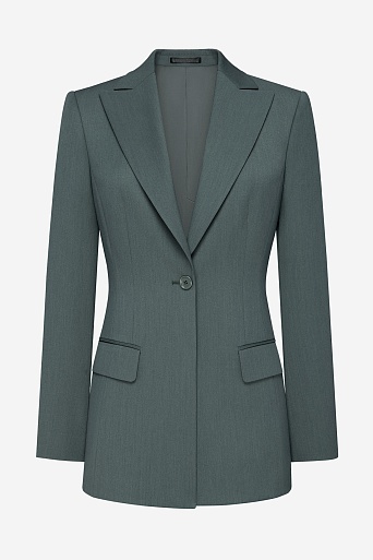 Приталенный жакет, серо-зеленый FLORENCE