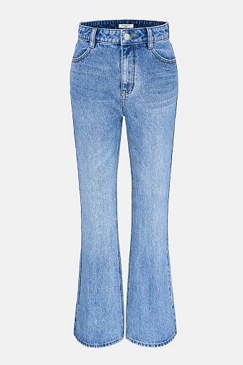 Джинсы клеш, голубые 