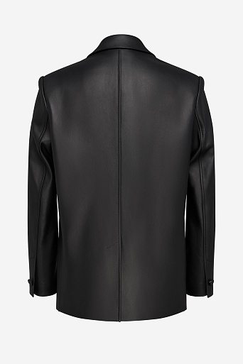 Пиджак из натуральной кожи, черный