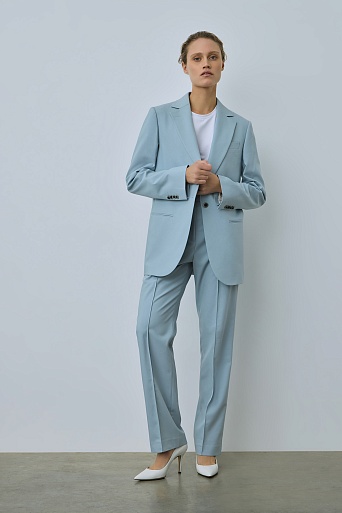 Жакет на одной пуговице, пыльный голубой MILA