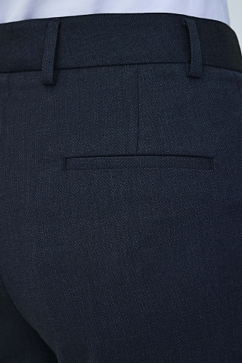 Прямые брюки со стрелками, темно-синие
