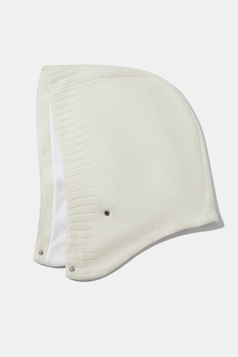 Капор с ангорой, молочный