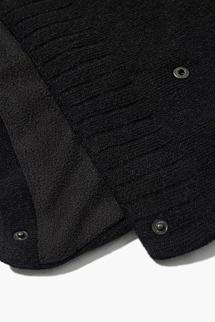 Капор с ангорой, черный