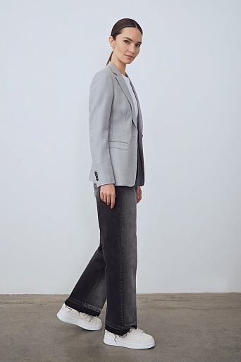 Жакет приталенного кроя, светло-серый MIRA