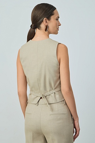 Костюмный жилет, цвет бежевый меланж VIVIENNE