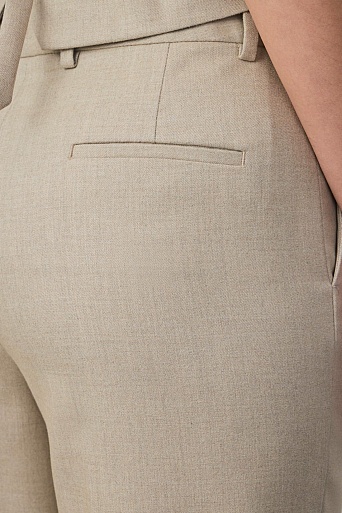 Прямые брюки со стрелками, цвет бежевый меланж MARIA