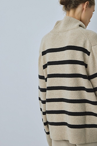 Свитер-оверсайз с кашемиром, бежевый