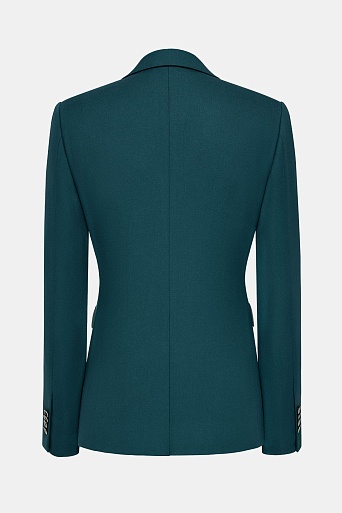 Приталенный пиджак на одной пуговице, цвет морской волны KARLA