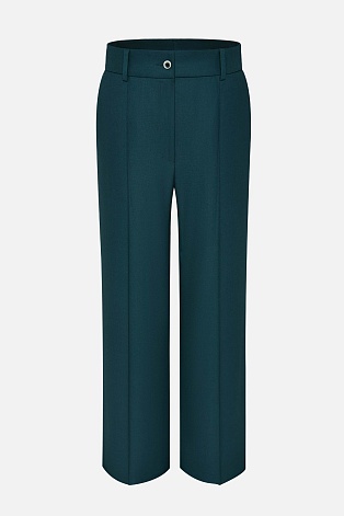 Прямые брюки со стрелками, цвет морской волны T