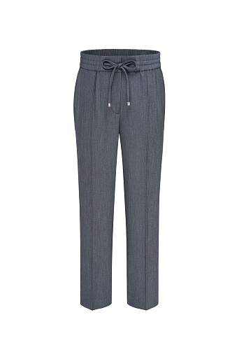 Зауженные брюки на кулиске, цвет серый