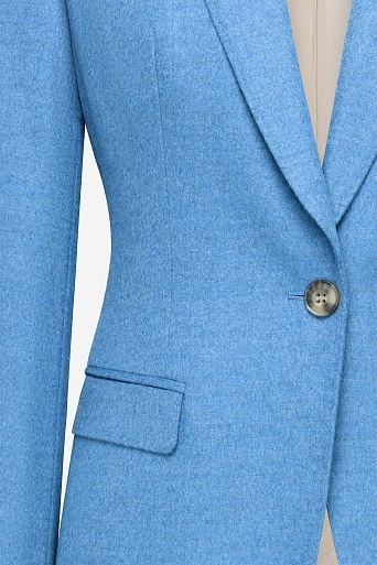 Жакет на одной пуговице, голубой MIRA