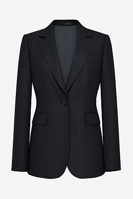 Приталенный жакет в тонкую полоску, черный KARLA