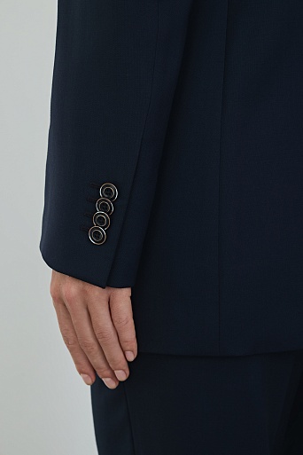 Пиджак на одной пуговице, цвет темно-синий MILA