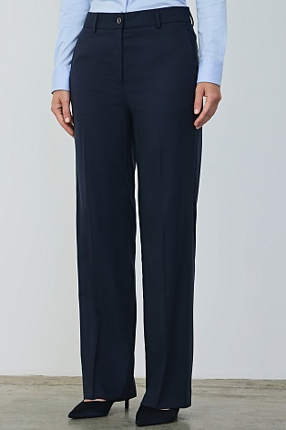 Однотонные брюки, цвет темно-синий M