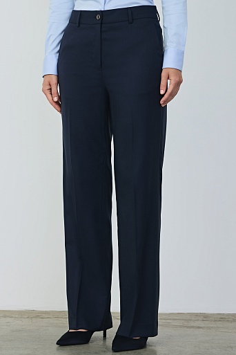 Однотонные брюки, цвет темно-синий MARIA